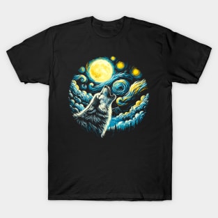 Starry Night Wolf T-Shirt